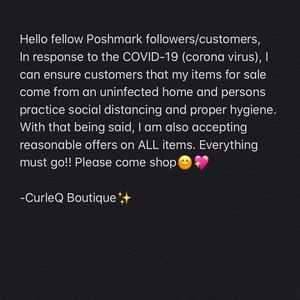 To my fellow Poshmark followers/customers